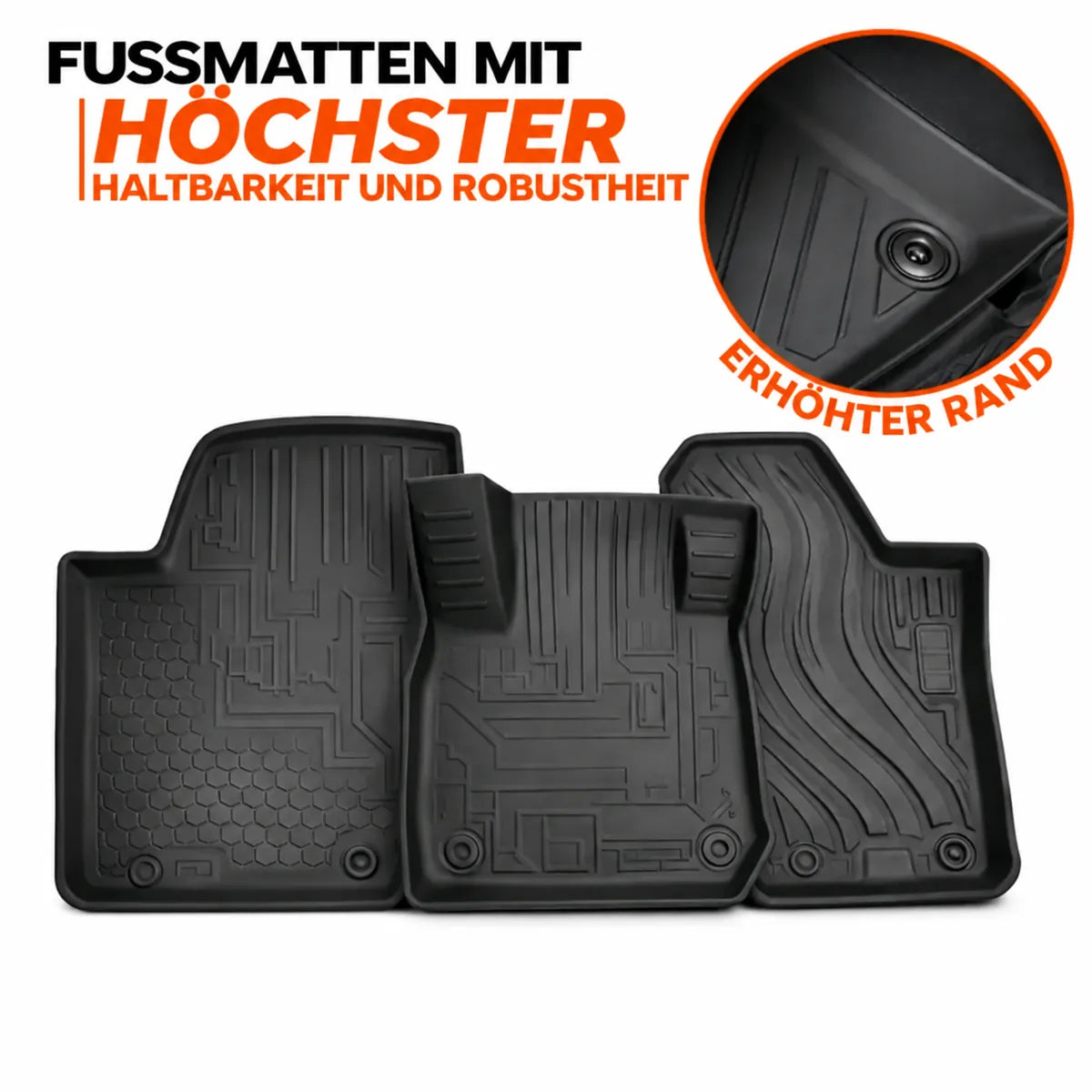 Robuste 3D-Fußmatten mit hoher Haltbarkeit